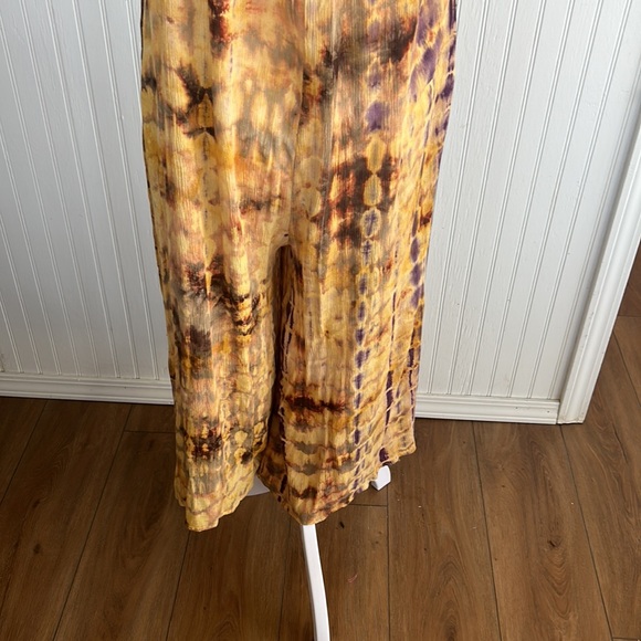 Gauze embroidery jumper gold and purple - Picture 5 of 8